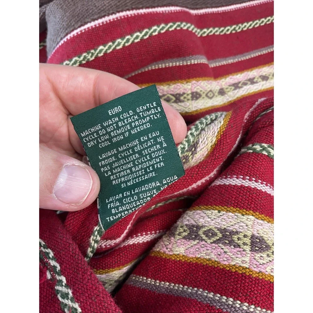 Ralph Lauren Southwest Pillow Sham Set of 3 EURO‎ Chimayo 26 x 26  Pillow Cover